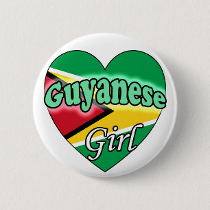 Guyanese Girl Pinback Button