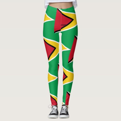 Guyanese Glory Flag_Inspired Custom Leggings Leggings