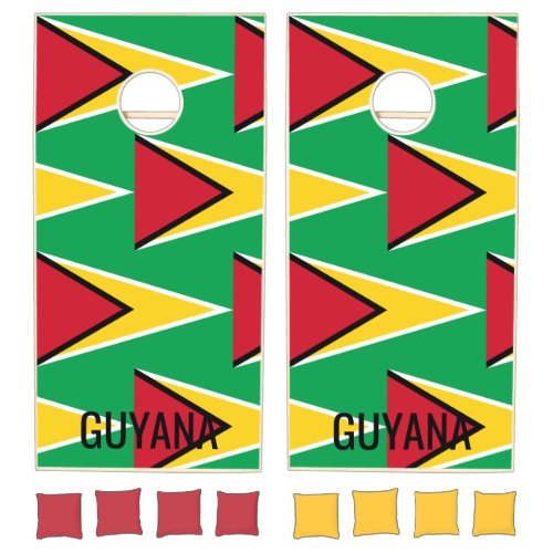 Guyanese Glory Guyana Pride Custom Cornhole Set 