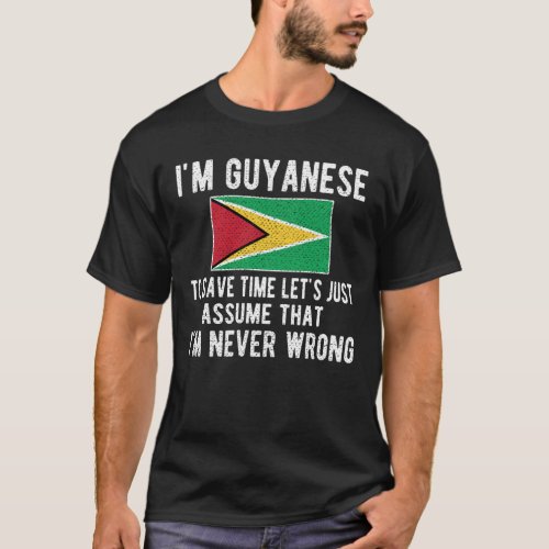 Guyanese Heritage Guyana Roots Guyanese Flag T_Shirt