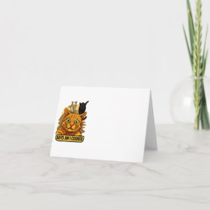 Guys Am I Cooked? Funny Cat Meme Panic Reaction Thank You Card