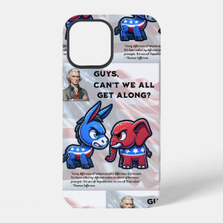 Guys Can't We All Get Along Election Design iPhone 12 Case