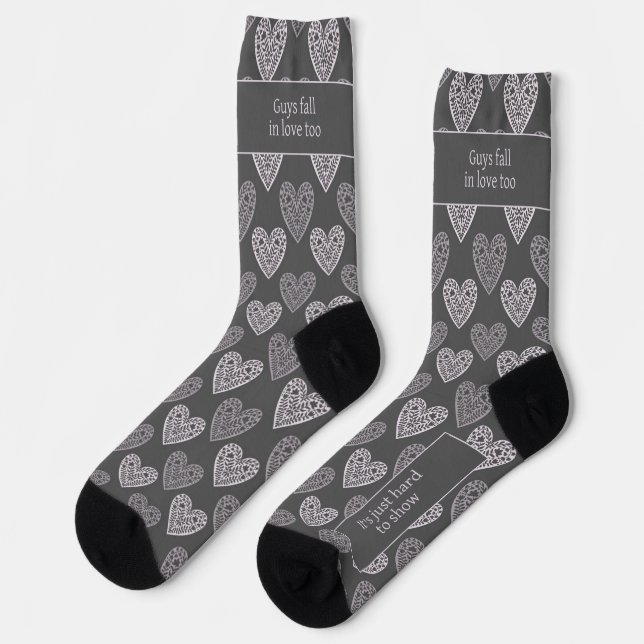 Guys fall in love too, Dark gray Socks (Left)