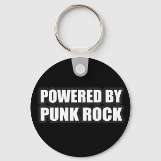 guys girls POWERED BY PUNK ROCK music Keychain