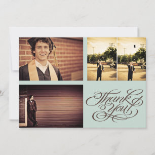 Guys Graduation THANK YOU Photo Card