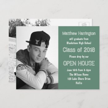 Guys High School Graduation 2 Photo Invitations by PartyPrep at Zazzle