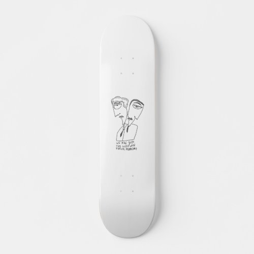 Guys mates friends gift cubism style black skateboard