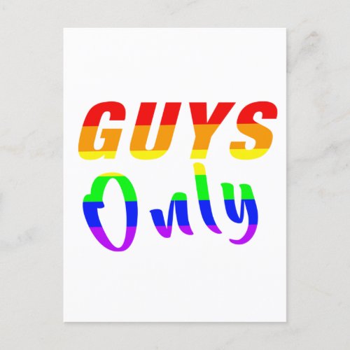 Guys only postcard