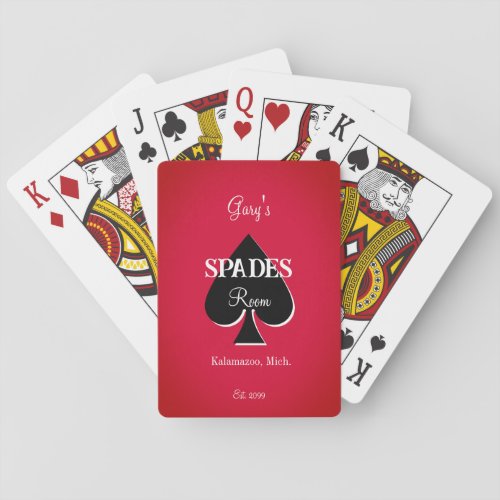 Guys Spades Card Game Room Playing Cards