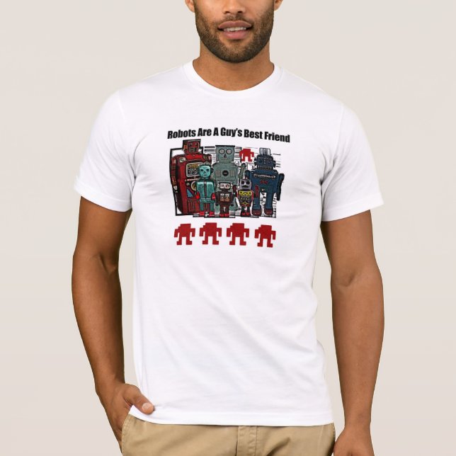 Guy's Vintage Japanese Toy Robot T Shirt (Front)