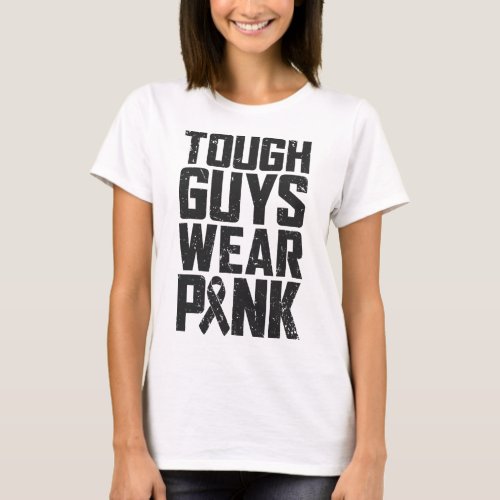 Guys Wear Pink Breast Cancer Awareness Men Boys Gi T_Shirt