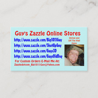 Guy's Zazzle Business Card