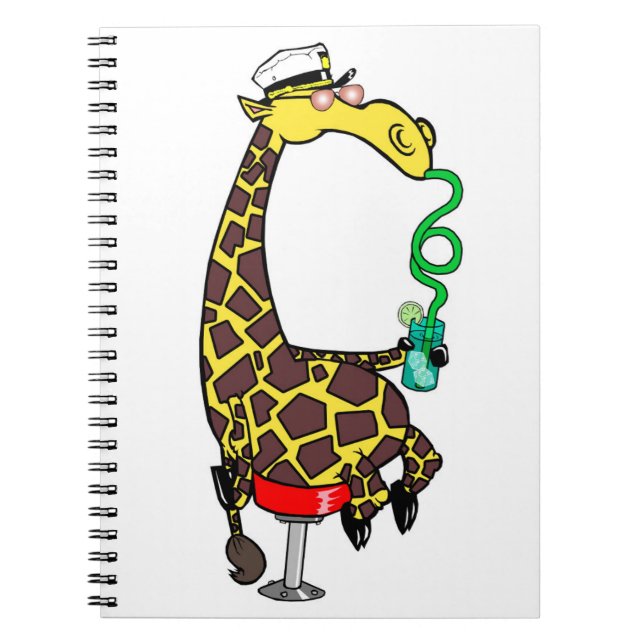 Guzzling Giraffe Notebook (Front)