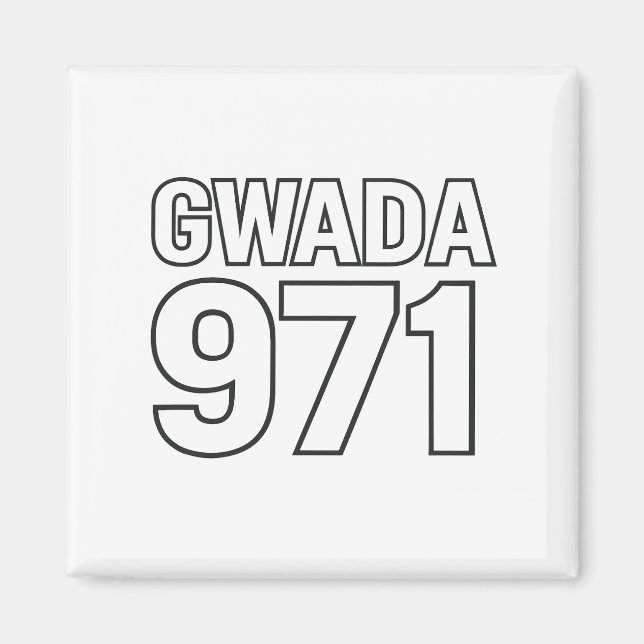 GWADA 971 | Pride Guadeloupe Urban Style Magnet (Front)