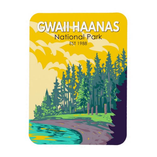 Gwaii Haanas National Park Canada Travel Vintage Magnet