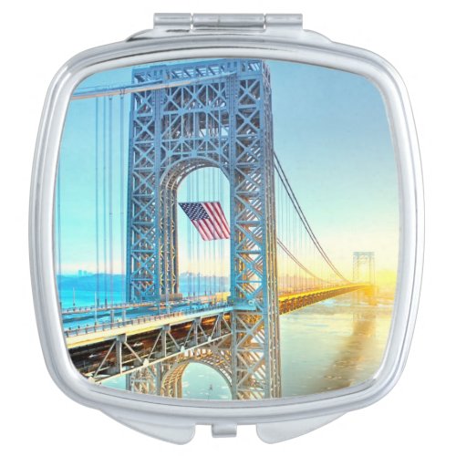 GWB connecting Fort Lee NJ and Manhattan NYPlus Makeup Mirror