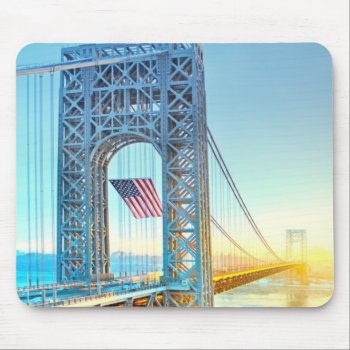 Gwb Connecting Fort Lee Nj And Manhattan Nyplus Mouse Pad by iconicnewyork at Zazzle