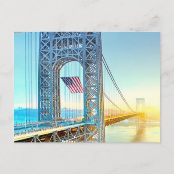 Gwb Connecting Fort Lee Nj And Manhattan Nyplus Postcard by iconicnewyork at Zazzle