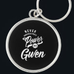 Gwen Personalized Name Birthday Gift Keychain<br><div class="desc">Is Your Name, Gwen? This product is for you. Never underestimate the power of a Gwen is a perfect gift for you! Personal customized name unique present. Best funny gift for women or girls you love whose name is Gwen such as mom, grandma, girlfriend, spouse, sister, aunt, stepmother or a...</div>