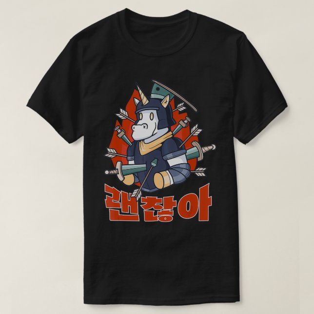 Gwenchana Okay In Korean Hangul letters Hangeul sc T-Shirt (Design Front)