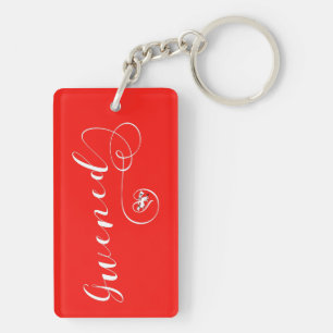 Gwened Flag in Heart, Vannes, Breton, Brittany Keychain