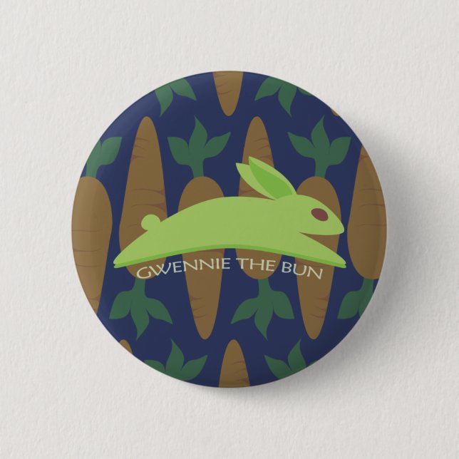 Gwennie The Bun: Night Raider Button (Front)