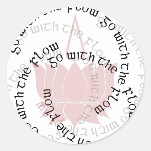 GWF Lotus Typographic Classic Round Sticker