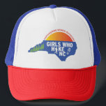 GWHNC Trucker Hat Red/Blue<br><div class="desc">Retro logo Trucker hat in red and blue</div>