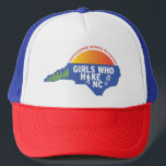 GWHNC Trucker Hat Red/Blue<br><div class="desc">Retro logo Trucker hat in red and blue</div>