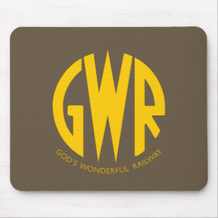 GWR Great Western Railway Vintage Hiking Duck Mouse Pad