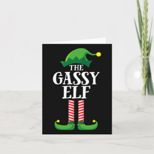 Gy Elf Matching Family Group Christmas Party Card