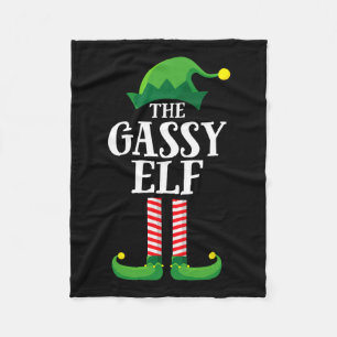 Gy Elf Matching Family Group Christmas Party Fleece Blanket