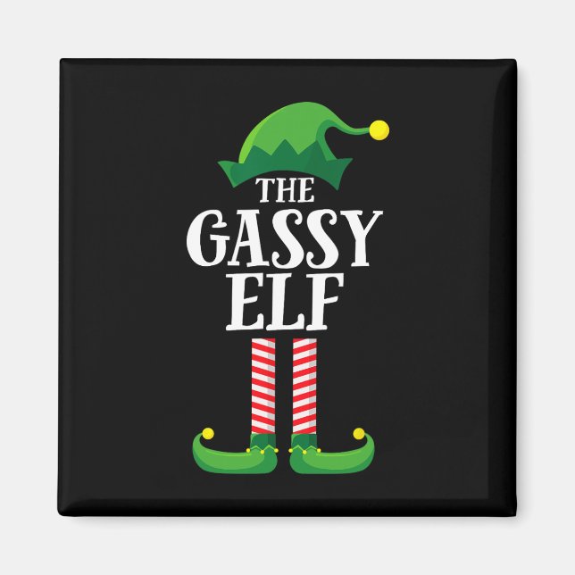 Gy Elf Matching Family Group Christmas Party  Magnet (Front)