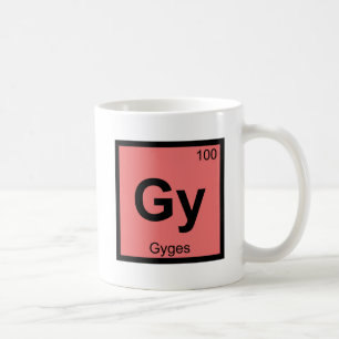Gy - Gyges Greek Chemistry Periodic Table Symbol Coffee Mug