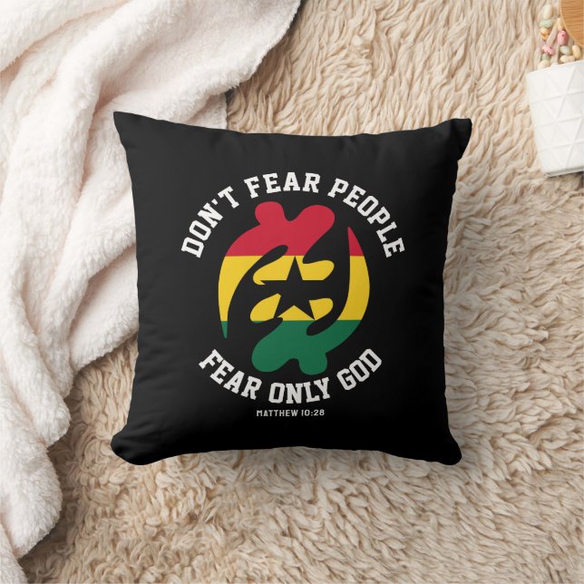 Gye Nyame Adinkra Christian Ghana FEAR ONLY GOD  Throw Pillow (Blanket)