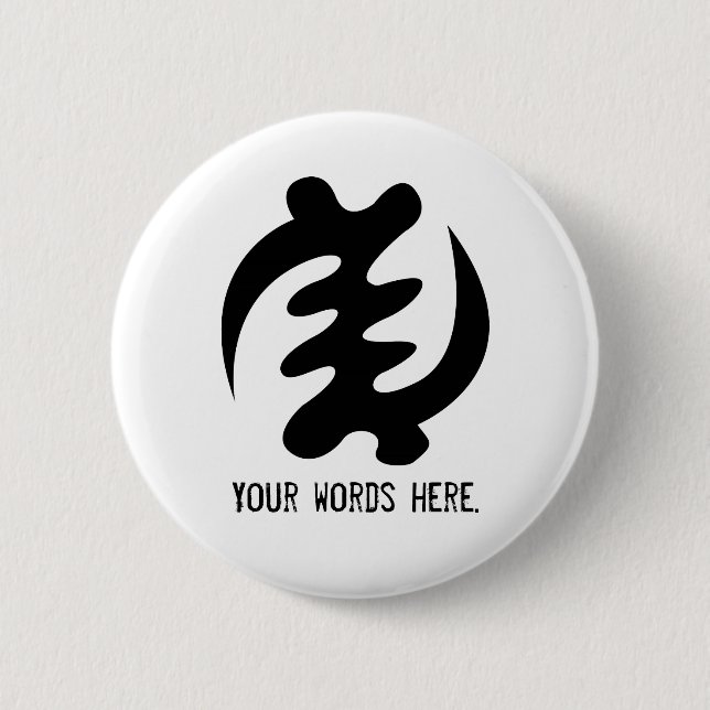 Gye Nyame | God is Supreme Adinkra Symbol Button (Front)