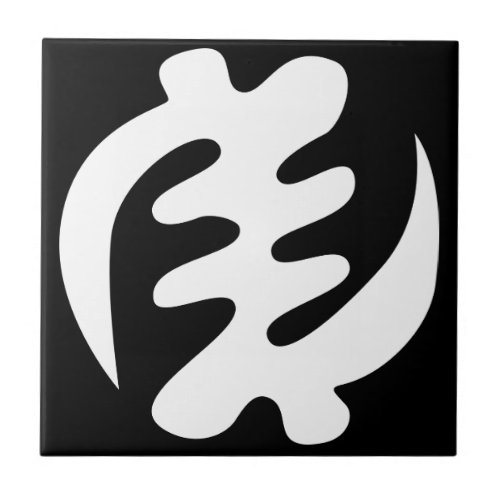 Gye Nyame  God is Supreme Adinkra Symbol Ceramic Tile