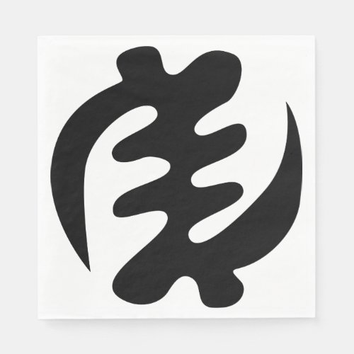 Gye Nyame  God is Supreme Adinkra Symbol Napkins