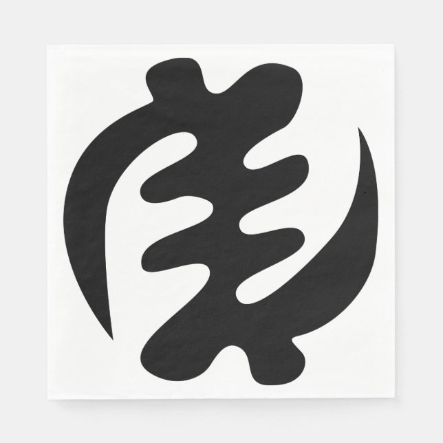 Gye Nyame | God is Supreme Adinkra Symbol Napkins (Front)