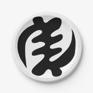 Gye Nyame   God is Supreme Adinkra Symbol Paper Plates