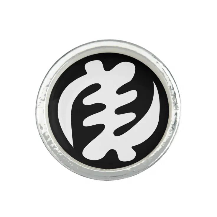 Gye Nyame God Is Supreme Adinkra Symbol Ring Zazzle