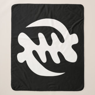 Gye Nyame | God is Supreme Adinkra Symbol Sherpa Blanket