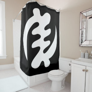 Gye Nyame God is Supreme Adinkra Symbol Shower Curtain