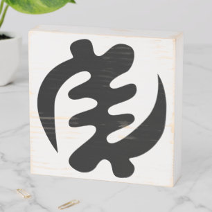 Gye Nyame God is Supreme Adinkra Symbol Wooden Box Sign