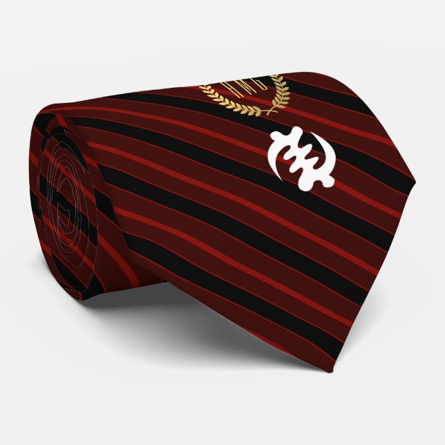 Gye Nyame | God is Supreme Symbol Neck Tie (Rolled)