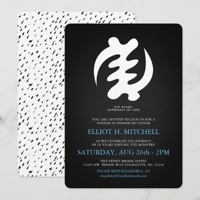 Gye Nyame | Supremacy of God | Party Invitation (Front/Back)