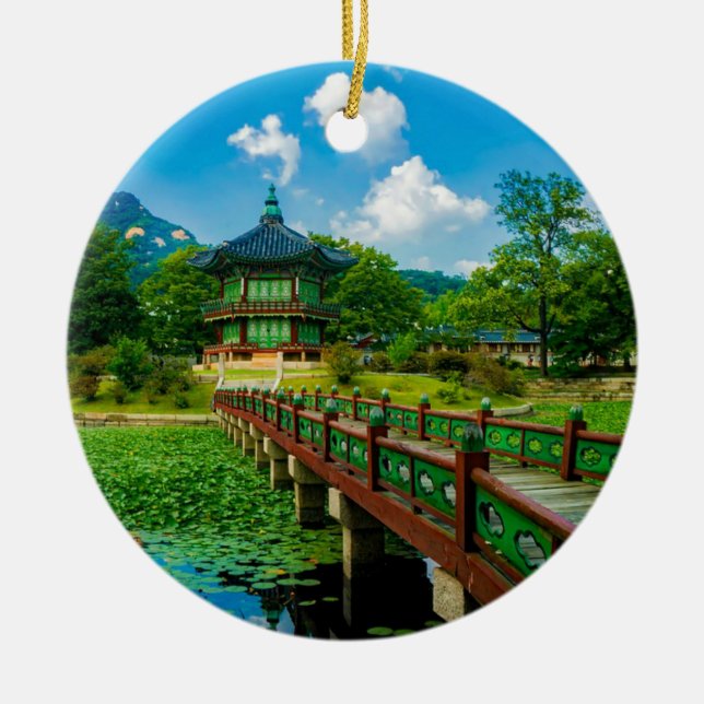 Gyeongbokgung Palace, South Korea Ceramic Ornament (Front)