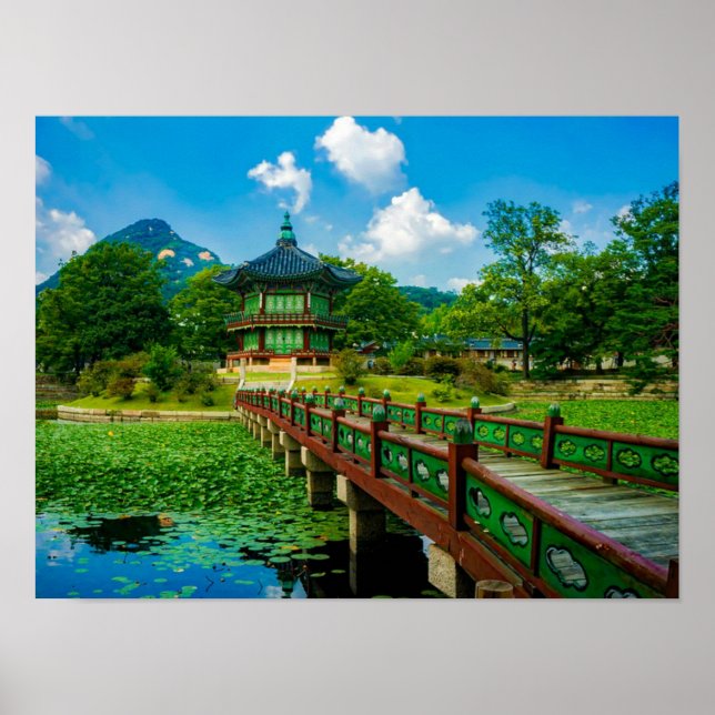 Gyeongbokgung Palace, South Korea Poster (Front)