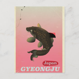 Gyeongju Korea vintage style travel poster Postcard