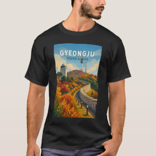 Gyeongju South Korea Illustration Travel Art T-Shirt